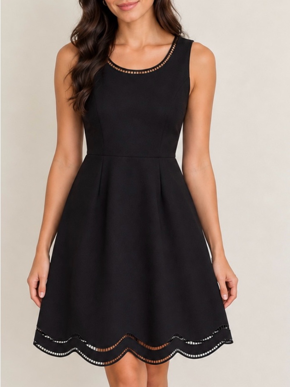 Navy Sleeveless Fit & Flare Dress. Size 2